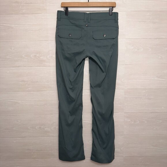 Prana Outdoor Hiking Pants Size 6 Green Stretch Nylon Travel Adventure Pants - Picture 7 of 7
